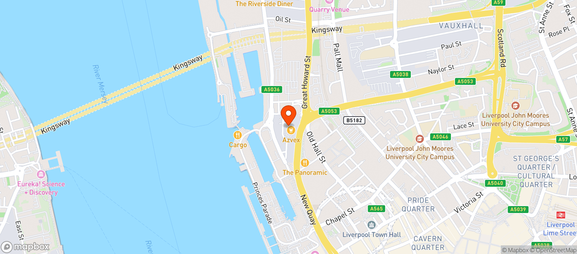 Map showing Azvex Brewery And Taproom