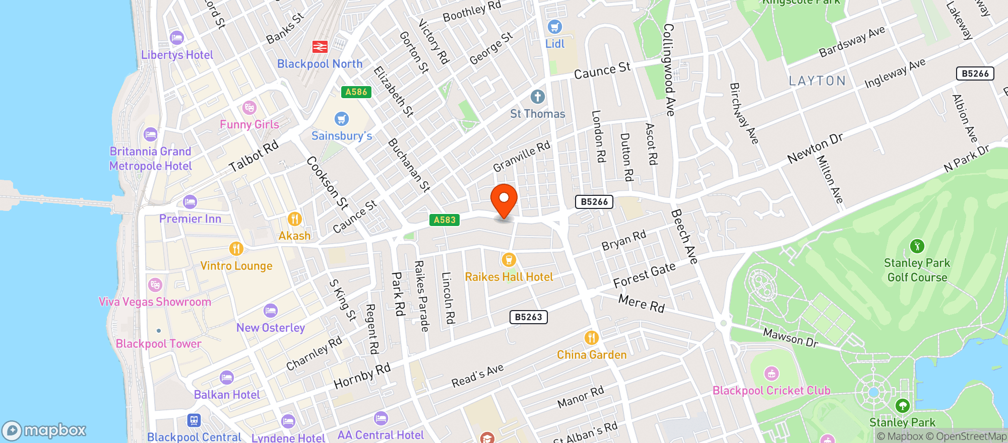 Map showing Thirsty? Alehouse
