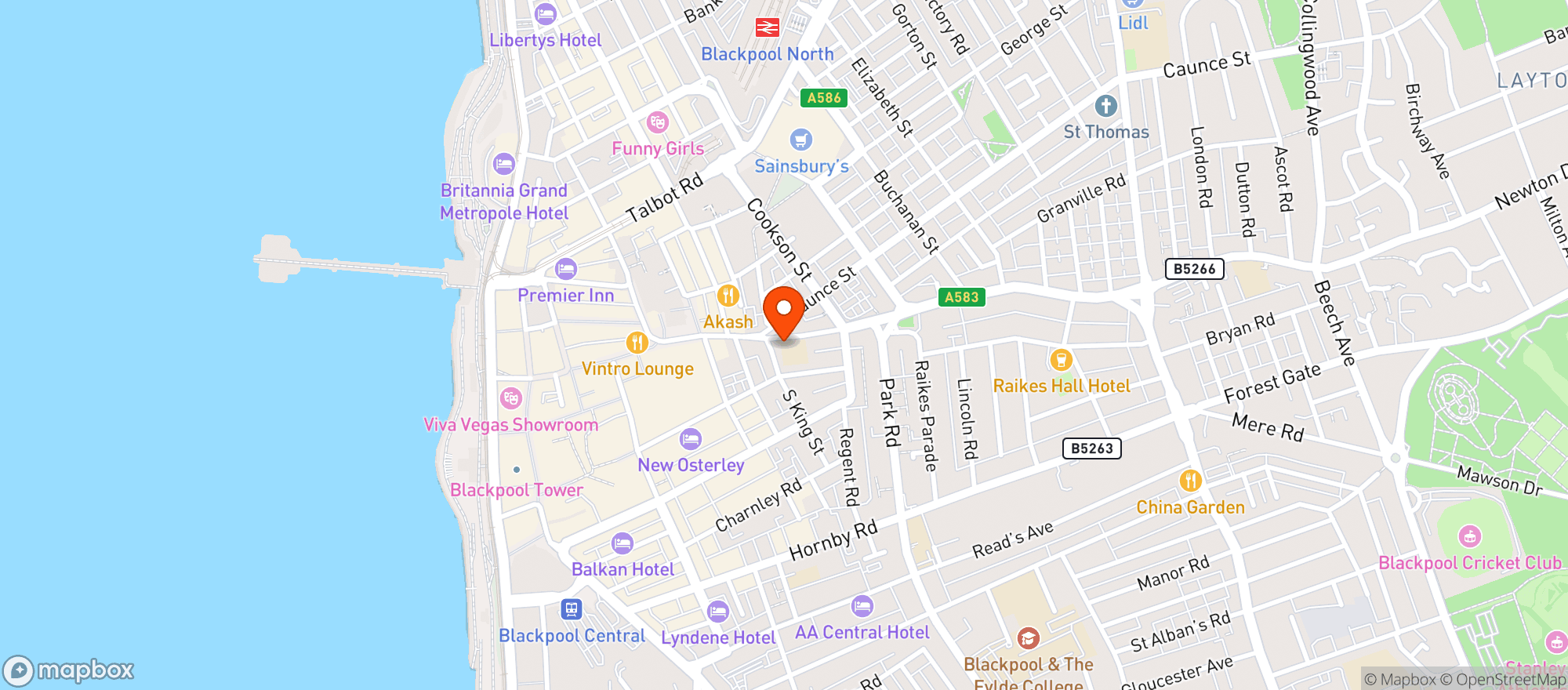 Map showing Rhythm & Brew Room