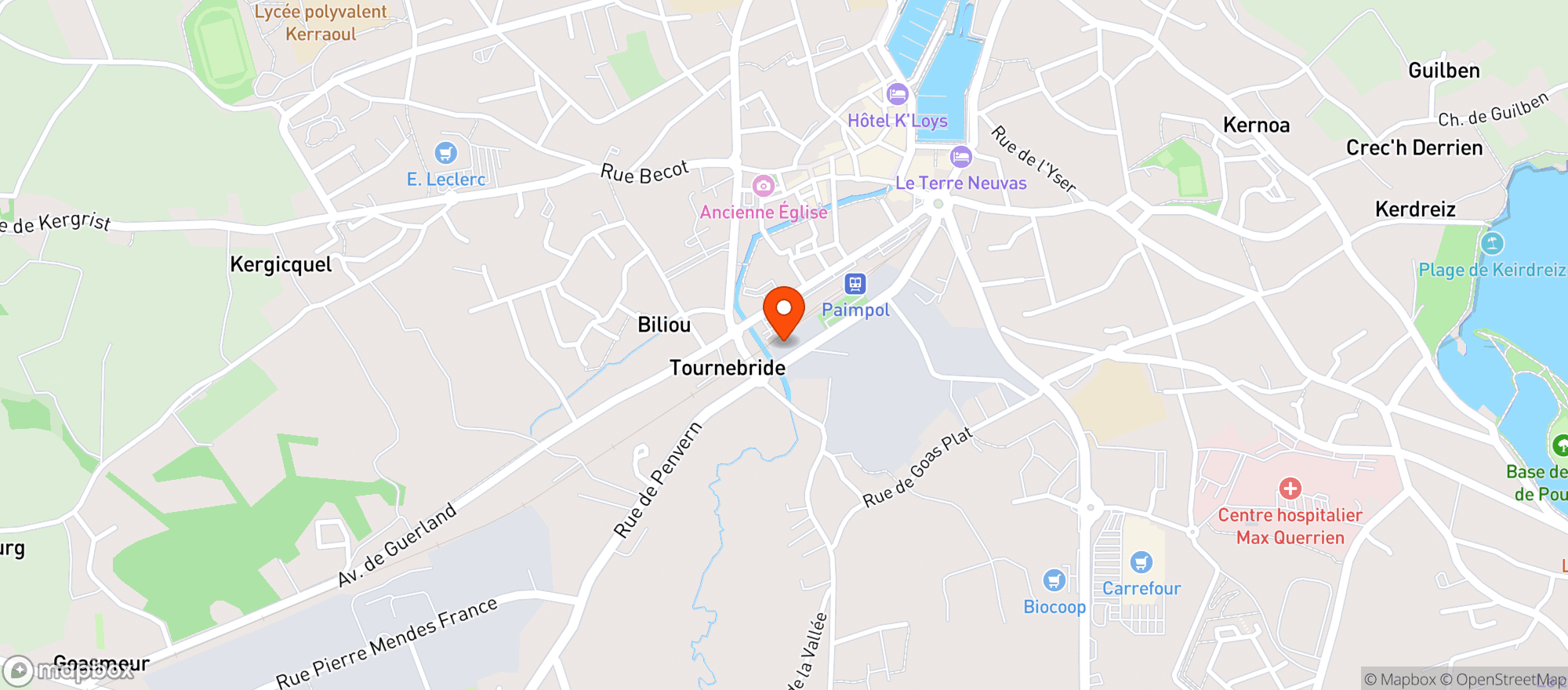 Map showing Comptoir des vignes Paimpol