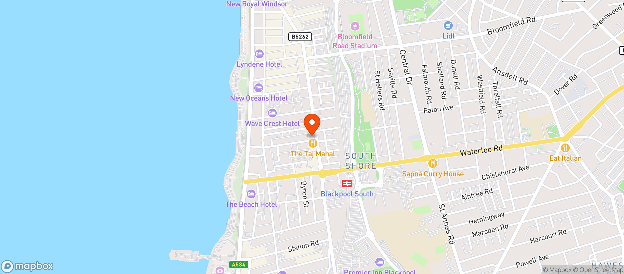 Map showing Tesco