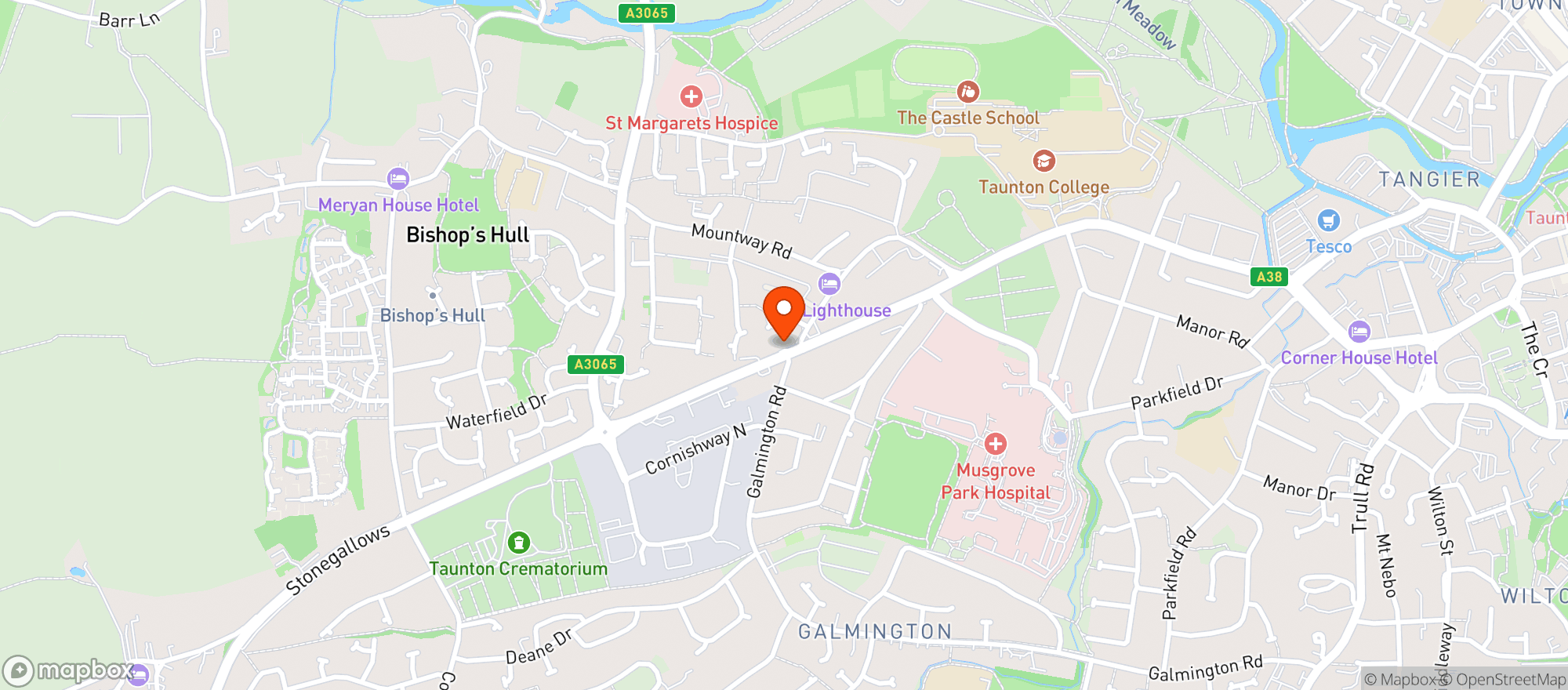 Map showing Majestic Taunton