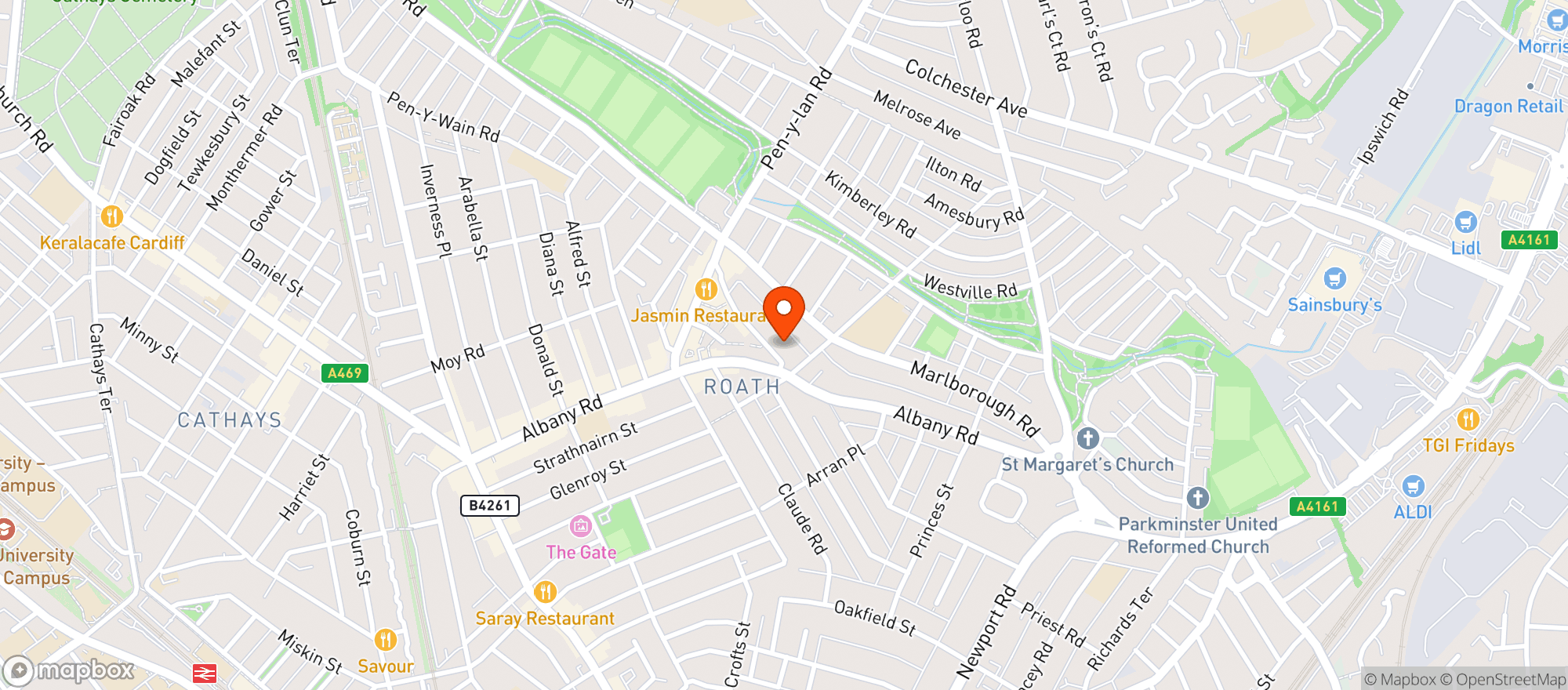 Map showing The Bottle Shop