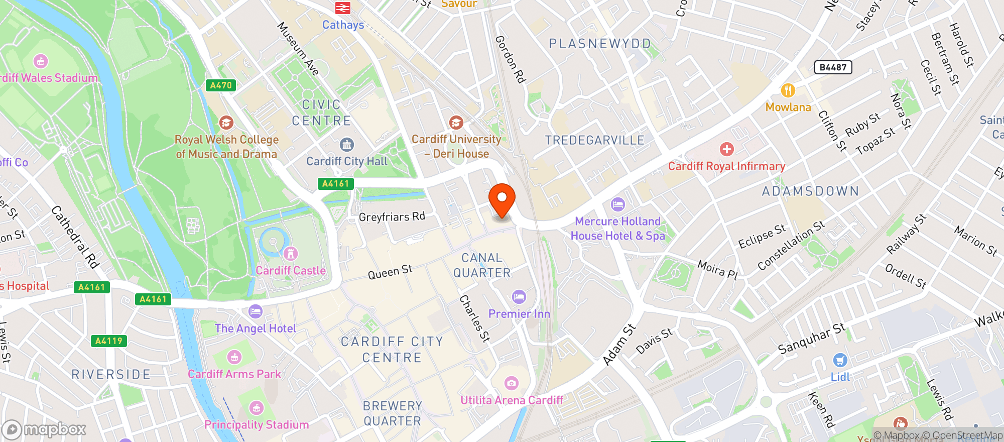Map showing Sainsbury's