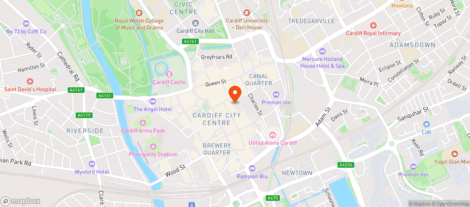 Map showing The Ivy City Garden