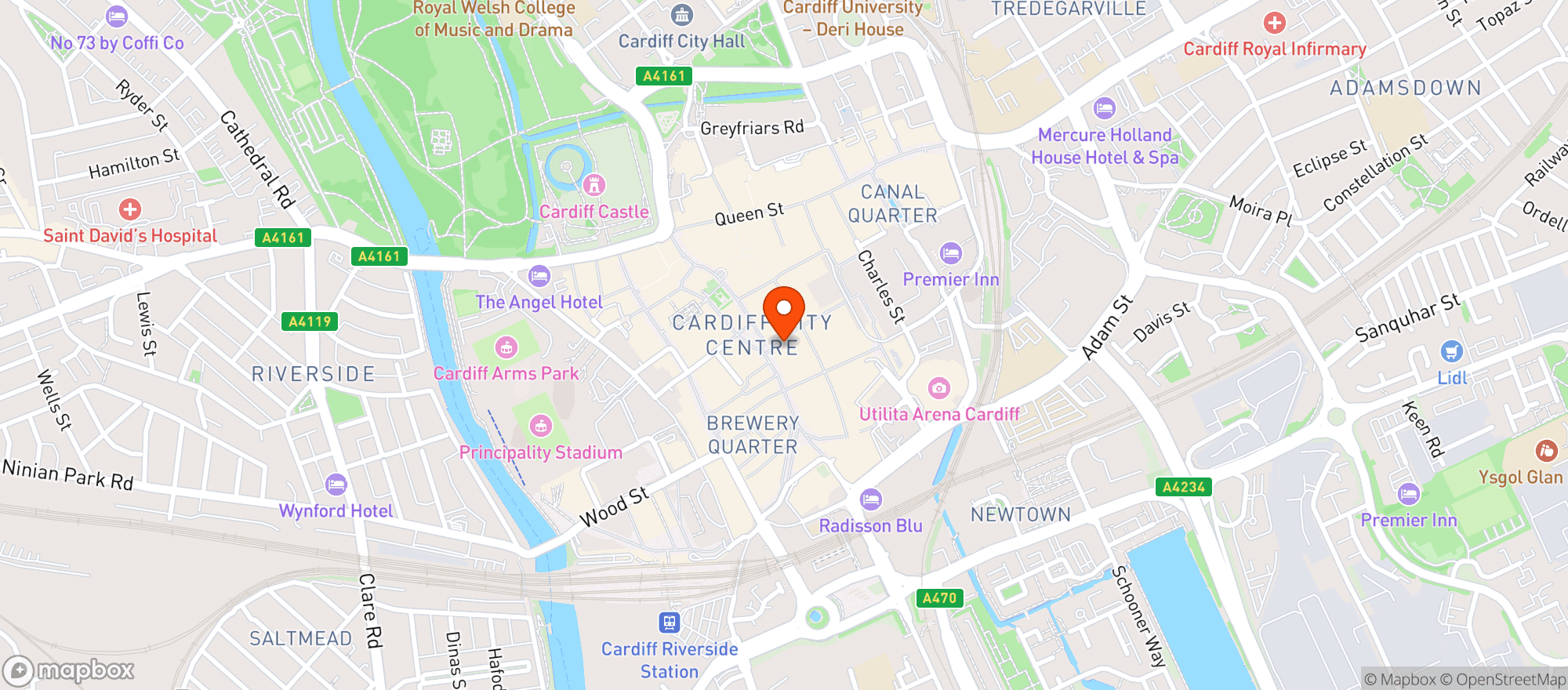 Map showing Cosy Club