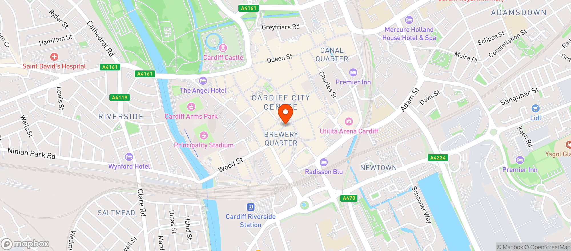Map showing Wally's Delicatessen