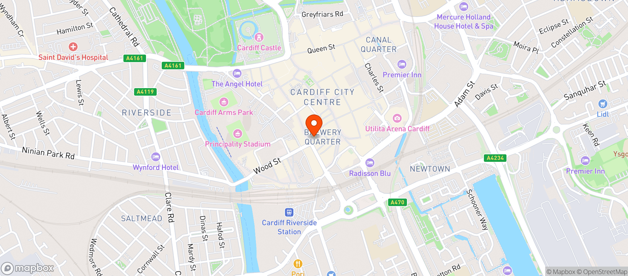 Map showing Nando's