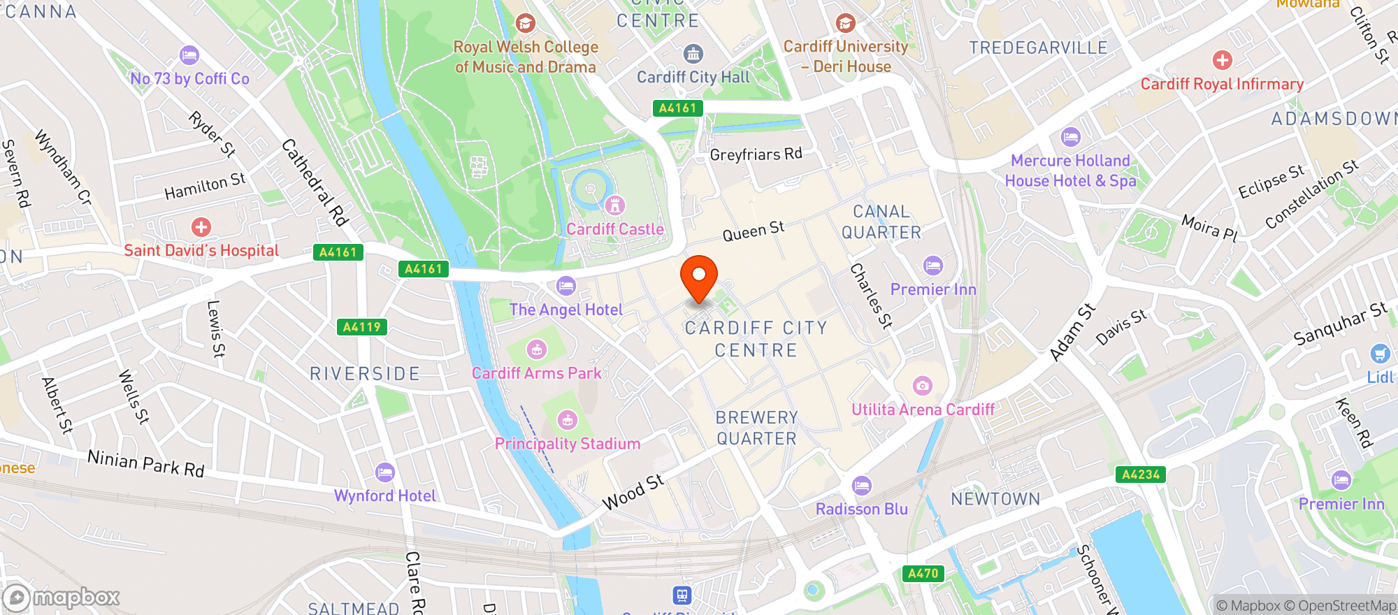 Map showing The Old Market Tavern