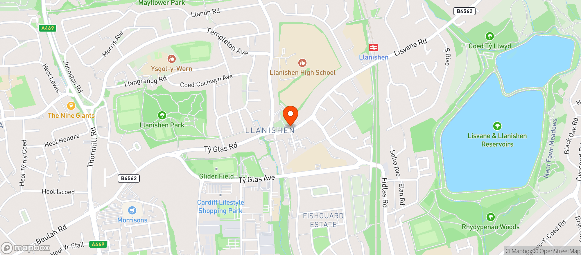 Map showing M&S