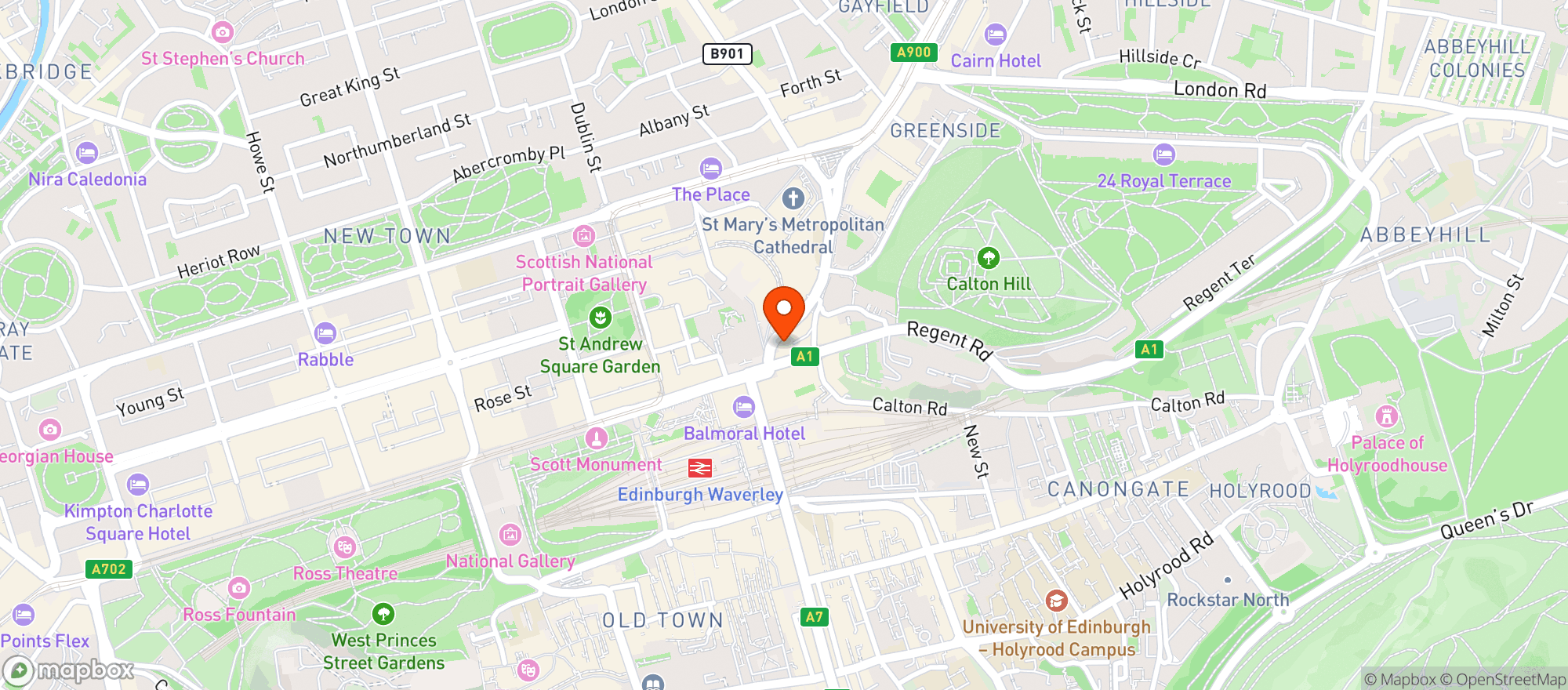 Map showing Newsroom