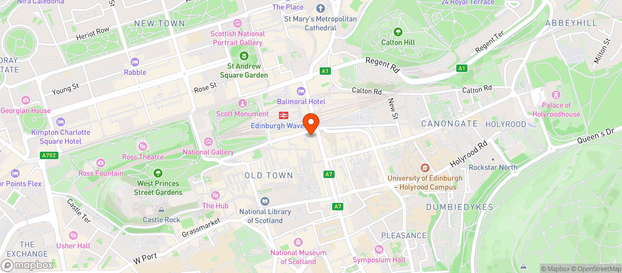 Map showing The Scotsman