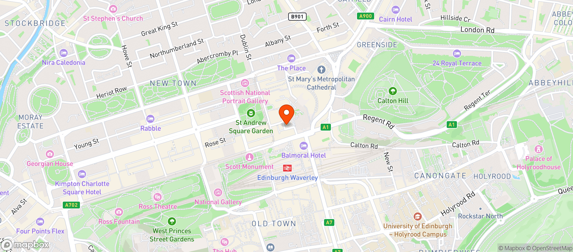 Map showing The Penny Black
