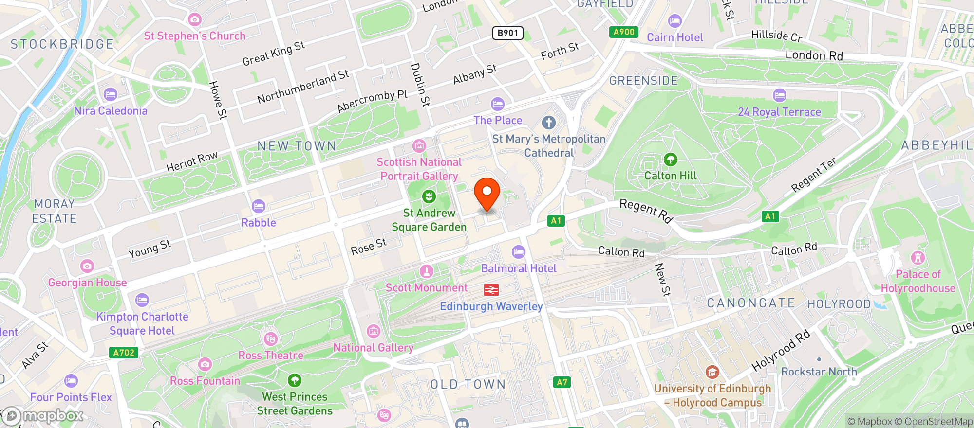 Map showing Voodoo Rooms