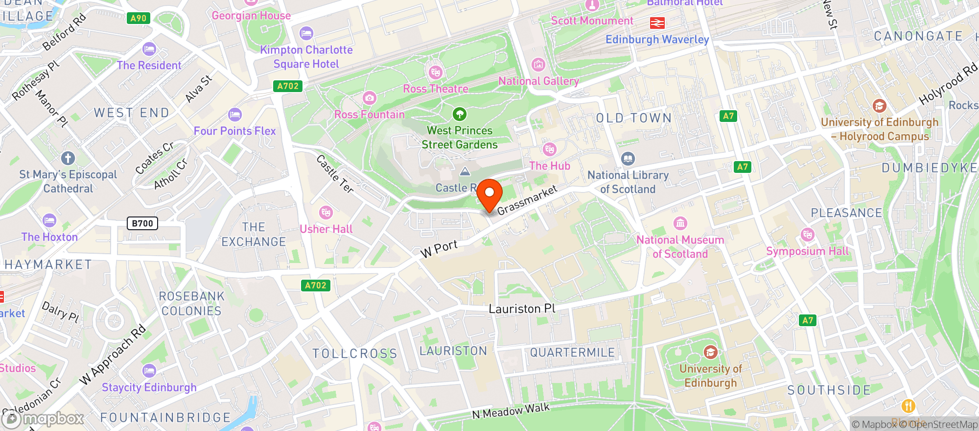 Map showing Cold Town House
