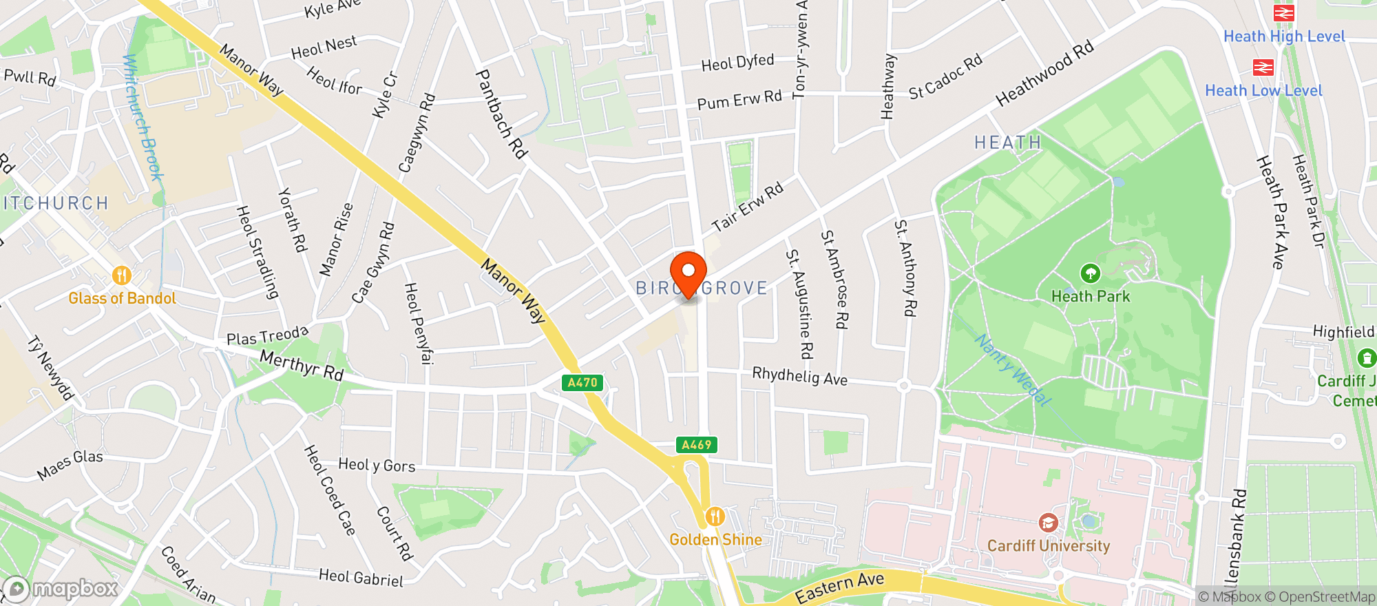 Map showing Birchgrove Inn