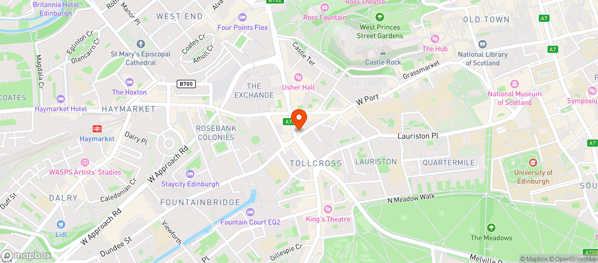 Map showing The Raging Bull