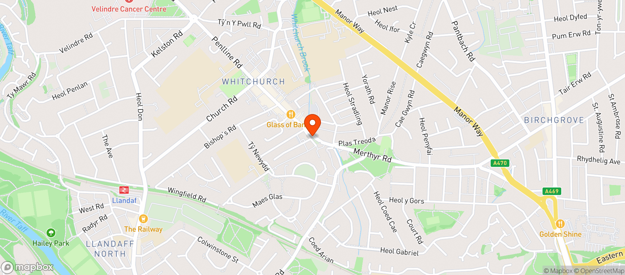 Map showing Majestic Cardiff