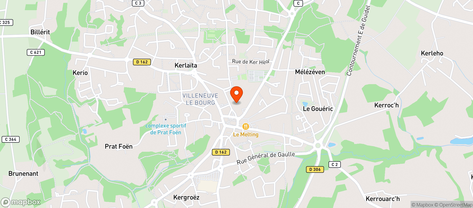 Map showing Cave Et Delices