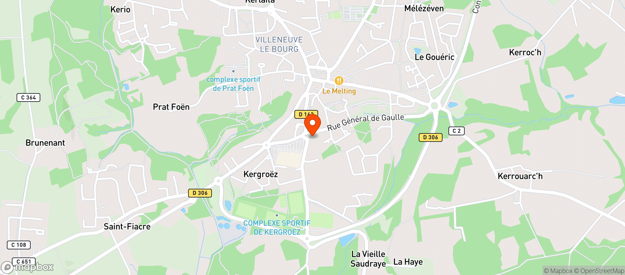 Map showing LA Cave Des Embruns