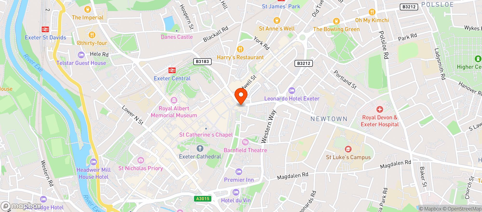 Map showing 12 Bar Music and Social EX1