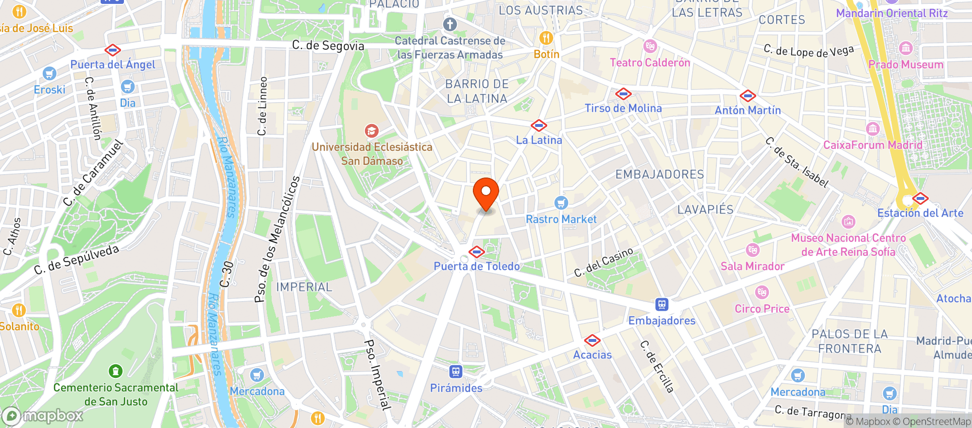 Map showing Hotel Porcel Ganivet