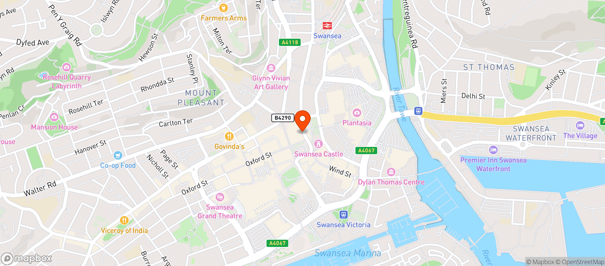 Map showing Cinema & Co
