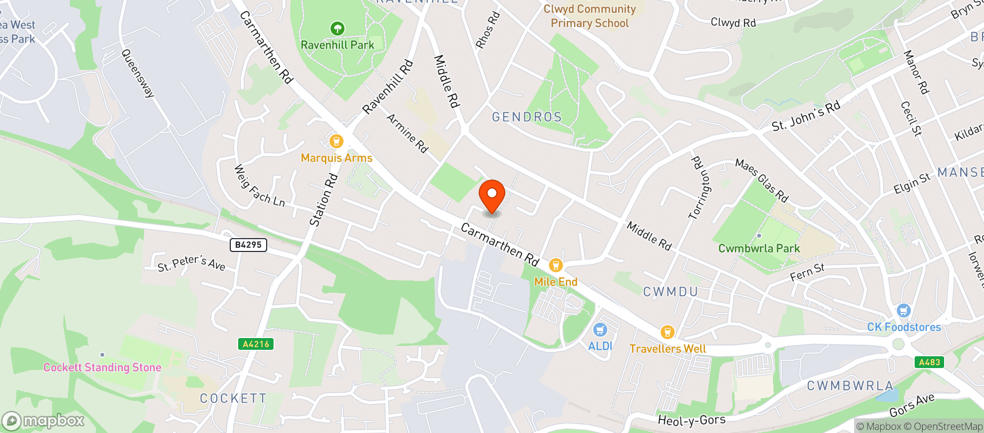Map showing Marquis Arms