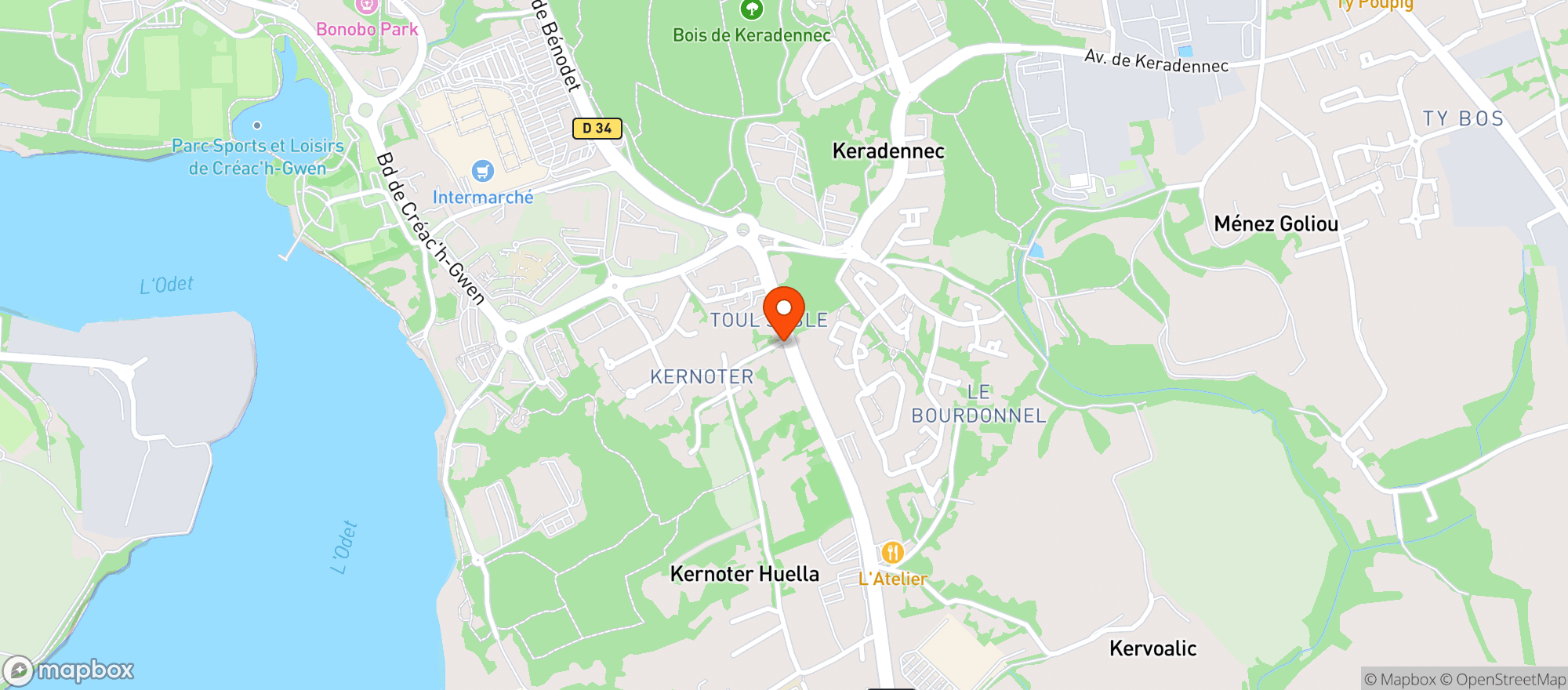 Map showing Grains De Folie Sas