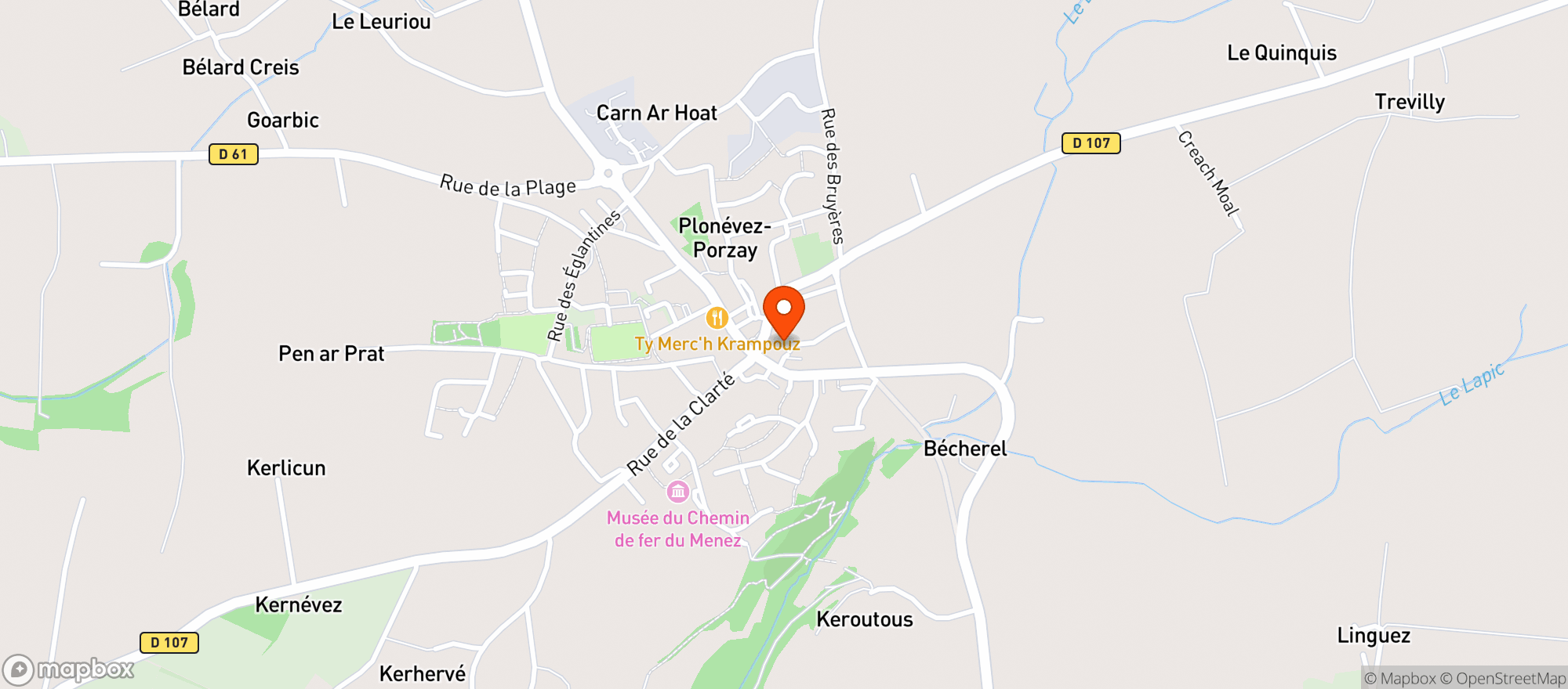 Map showing LA Cave Du Porzay