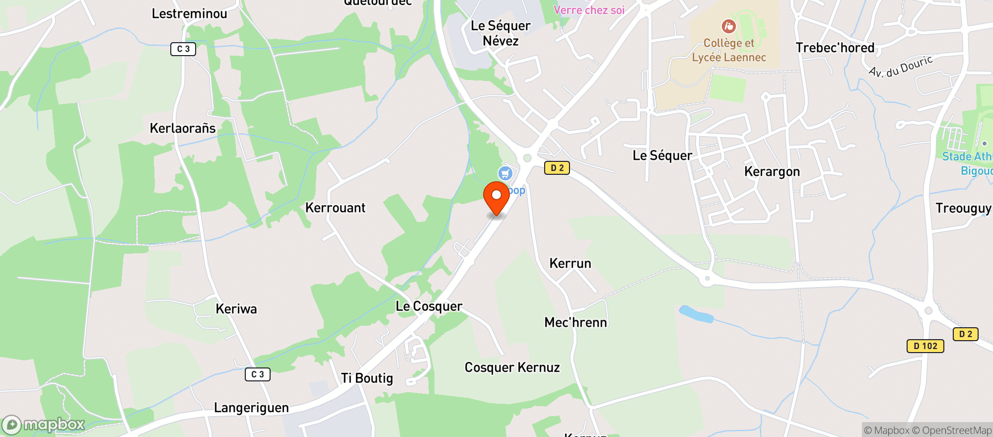 Map showing Cave De LA Rocade