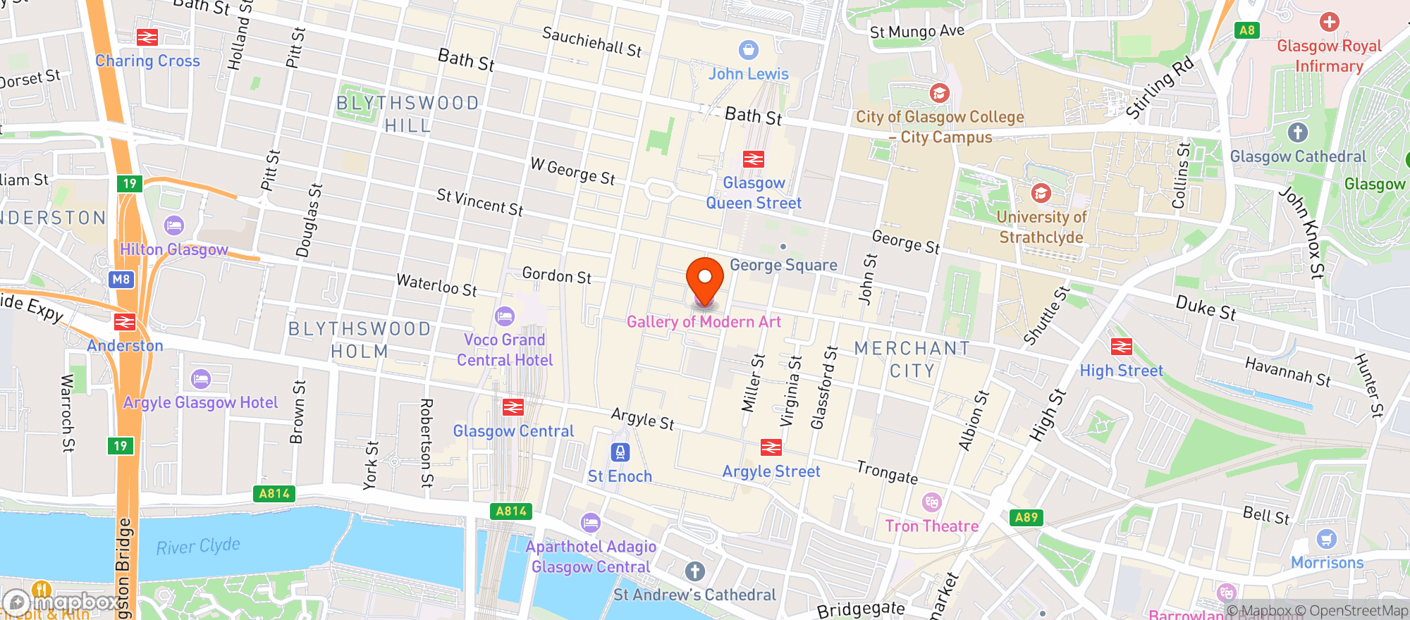 Map showing The Social (glasgow)