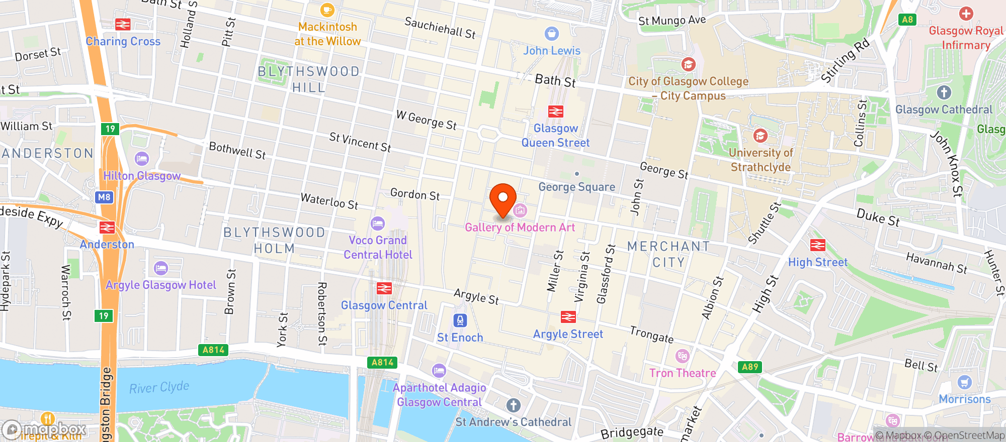 Map showing Kong - Glasgow