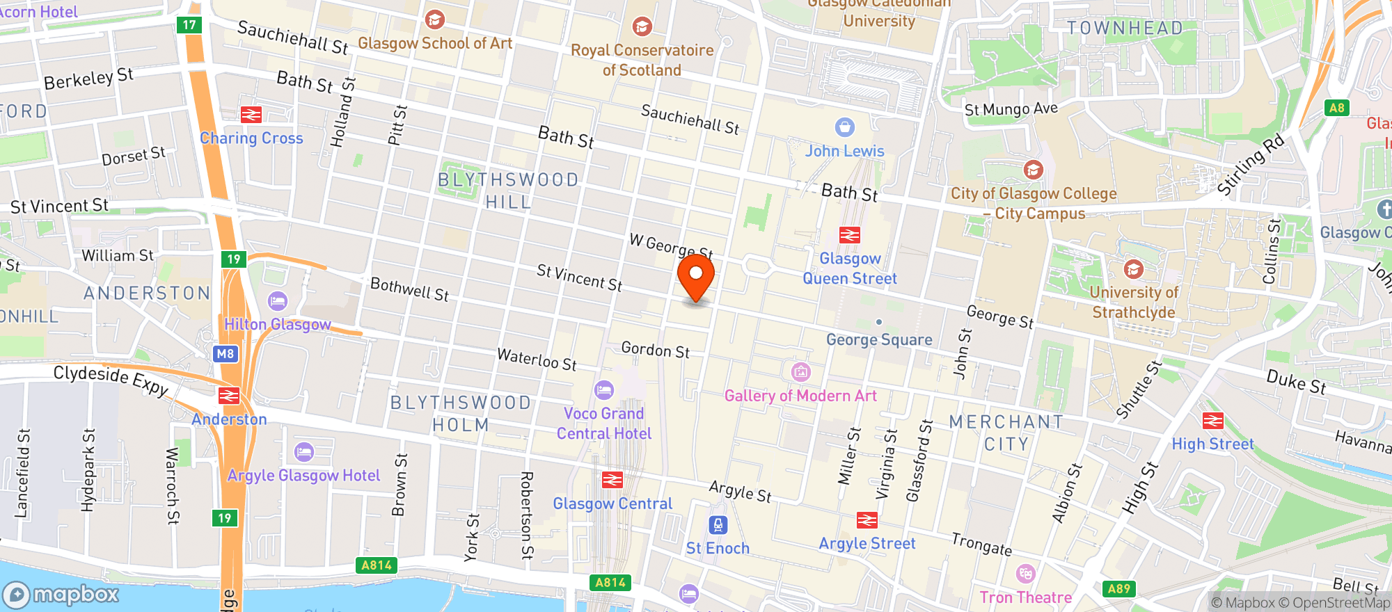 Map showing Chaakoo Bombay Café