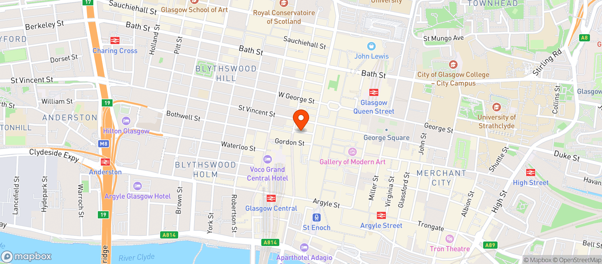Map showing The Horse Shoe Bar
