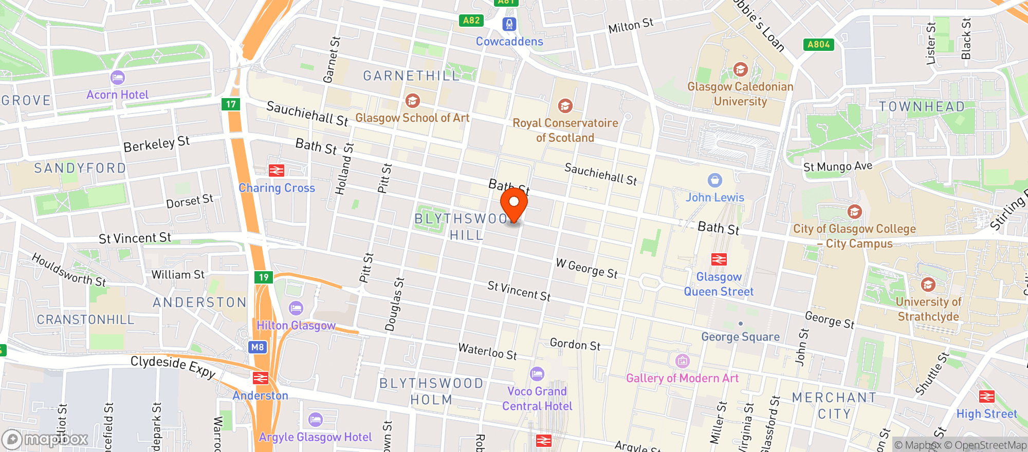 Map showing Buck's Bar