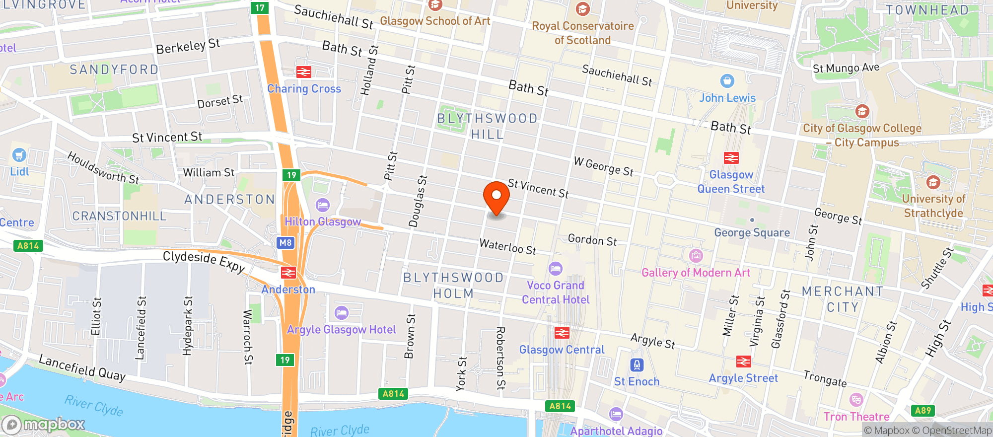 Map showing Pret A Manger