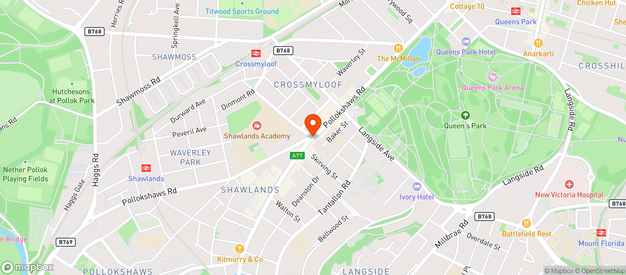 Map showing Philles Of Shawlands