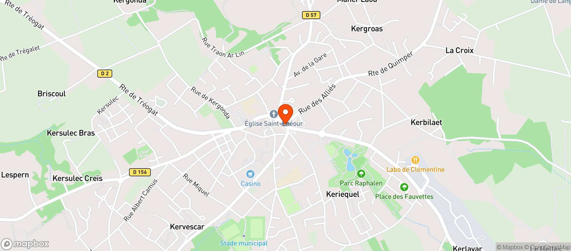 Map showing Ty Lu Cru Ploneour Sarl
