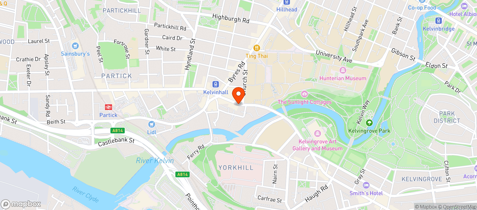 Map showing Majestic Glasgow