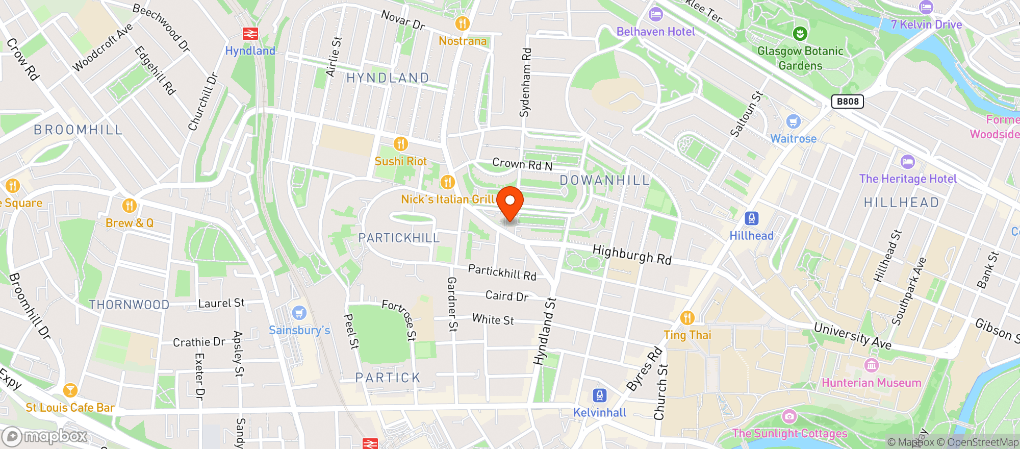 Map showing Rock Glasgow