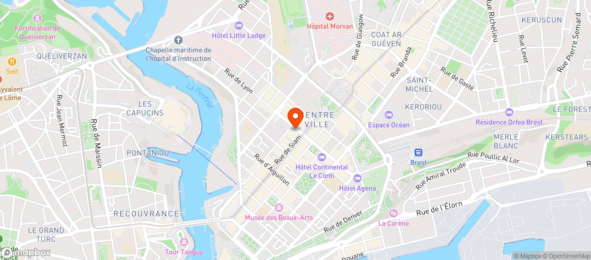 Map showing Maison Nicolas