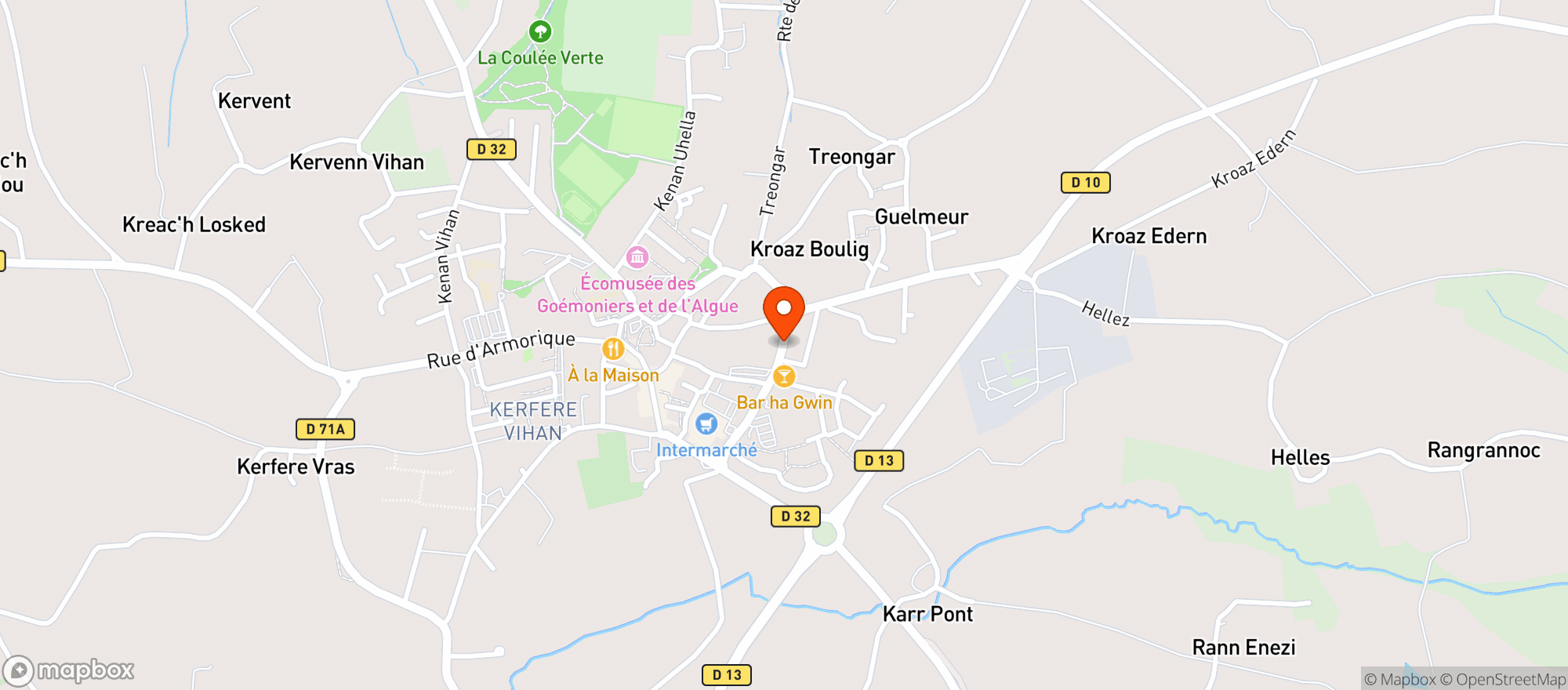 Map showing LES FILLES D'LA COTE (Bar Ha Gwin)