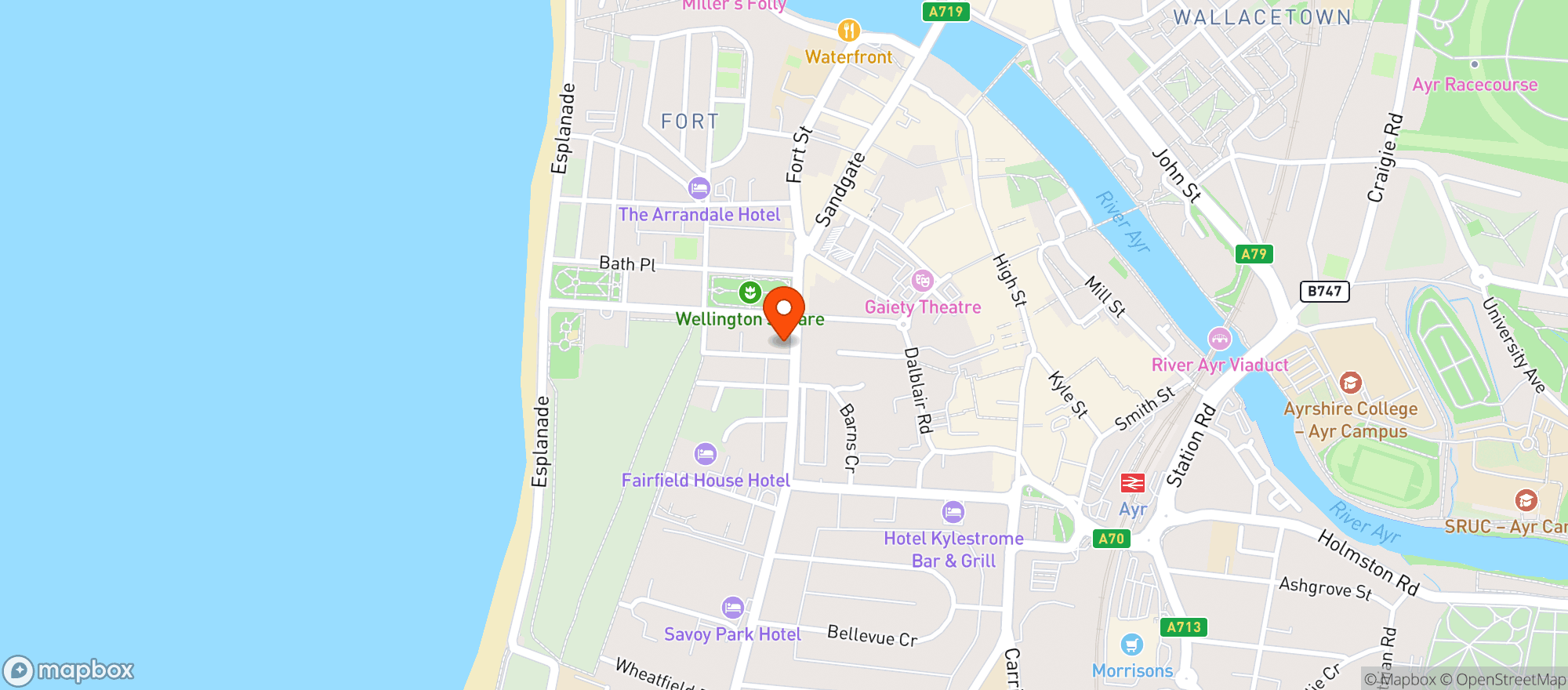 Map showing Majestic Ayr