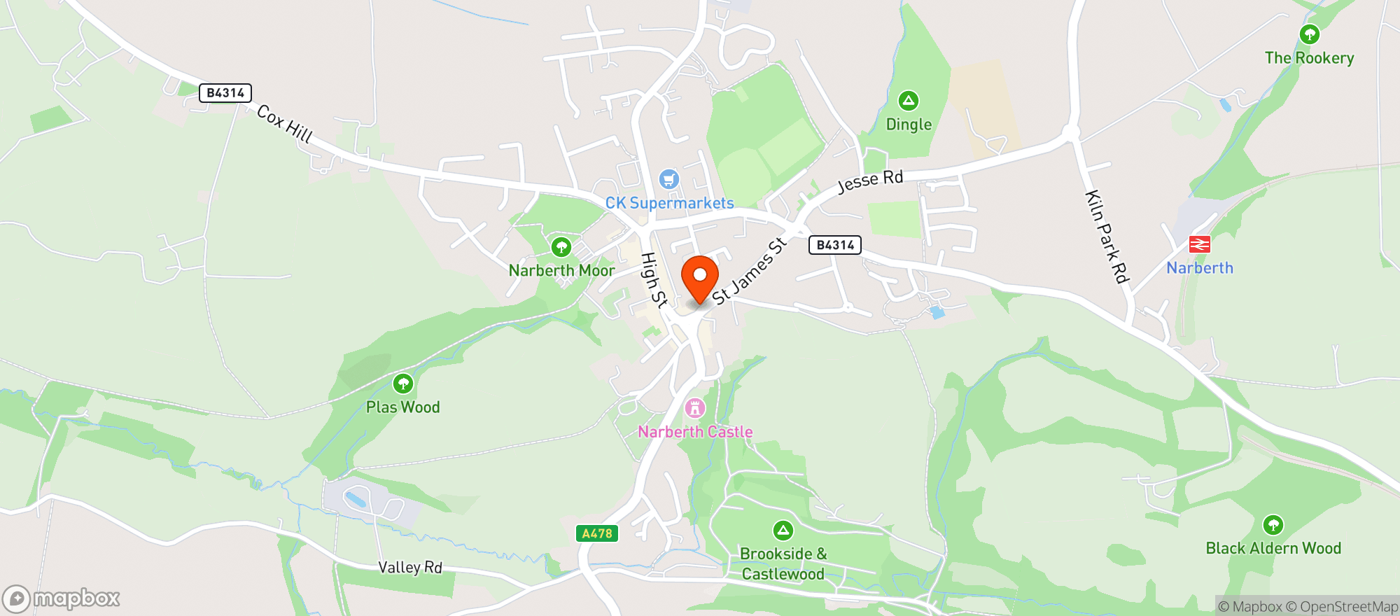 Map showing Plumvanilla Cafe