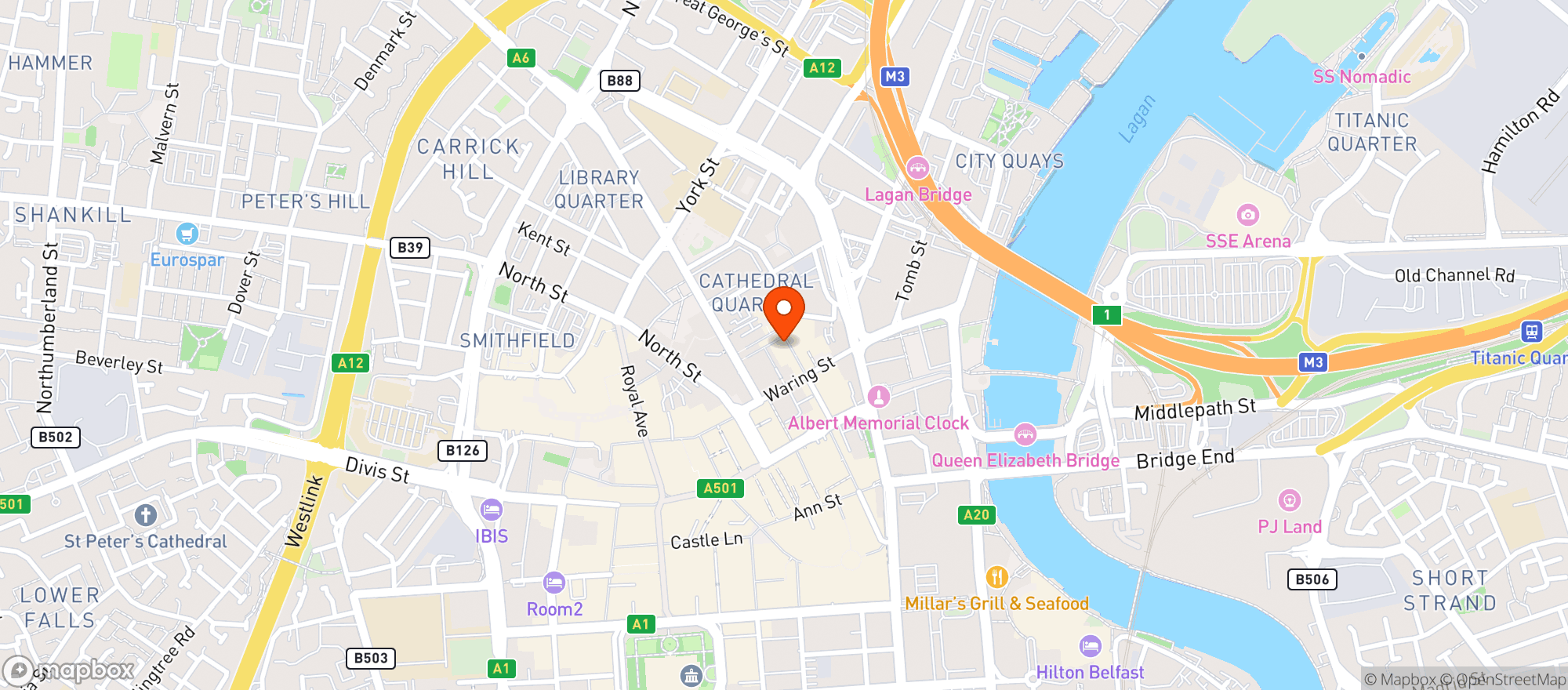 Map showing The Black Box