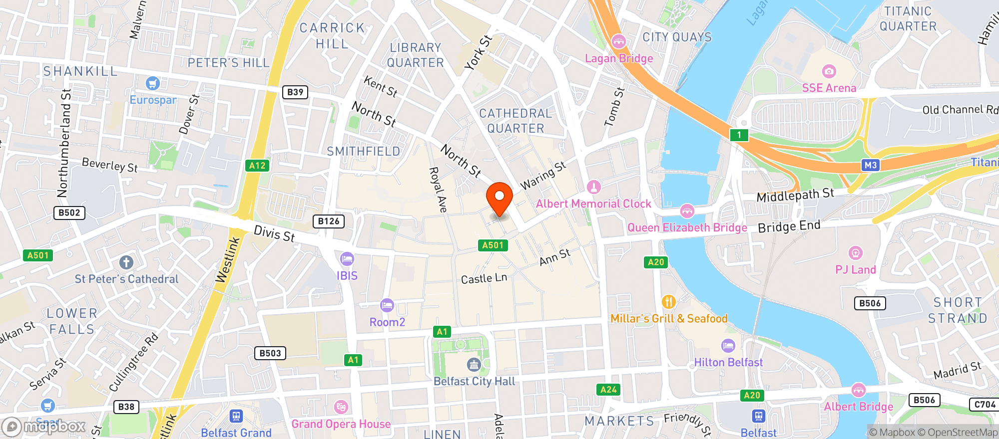Map showing Whites Tavern