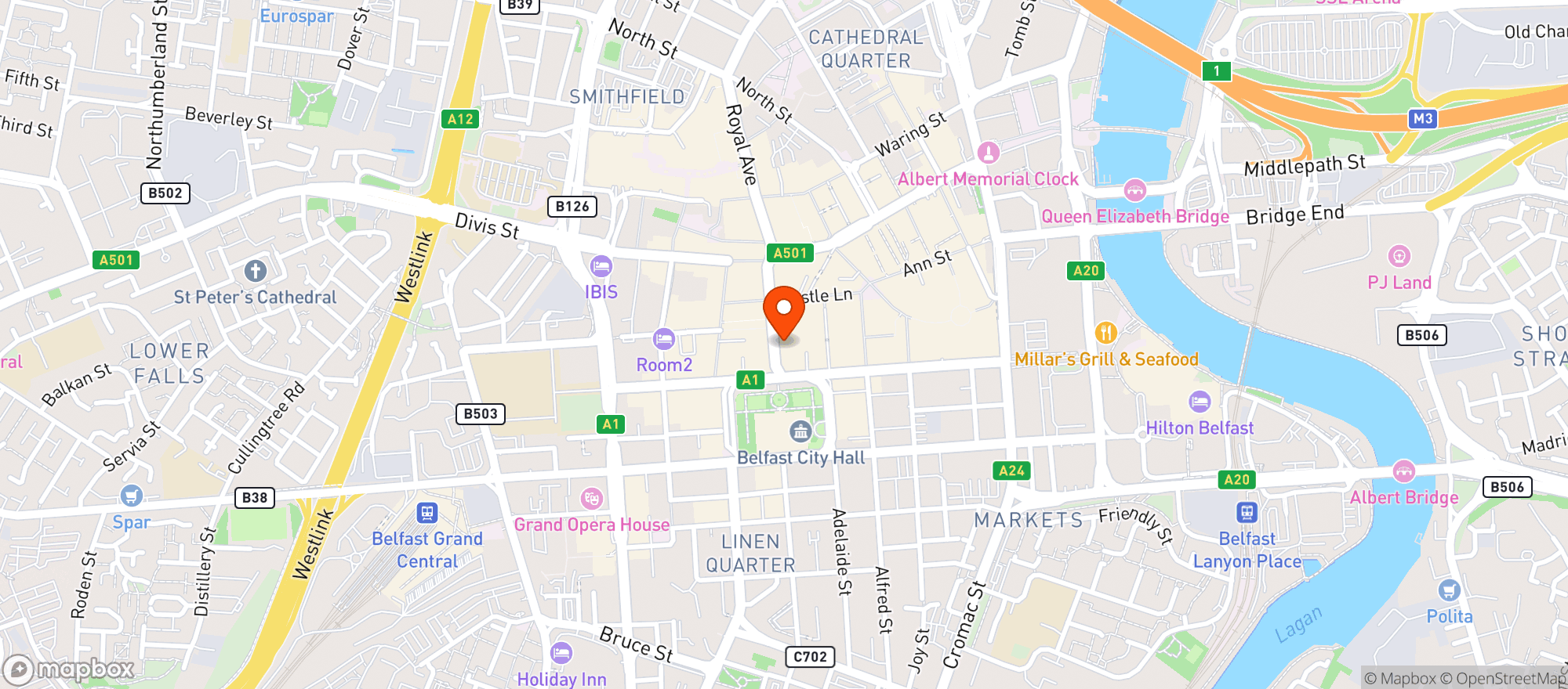 Map showing Marks & Spencer