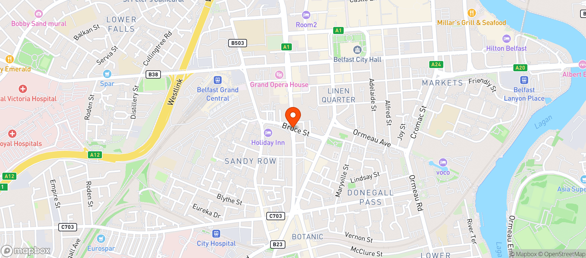 Map showing Europa Hotel
