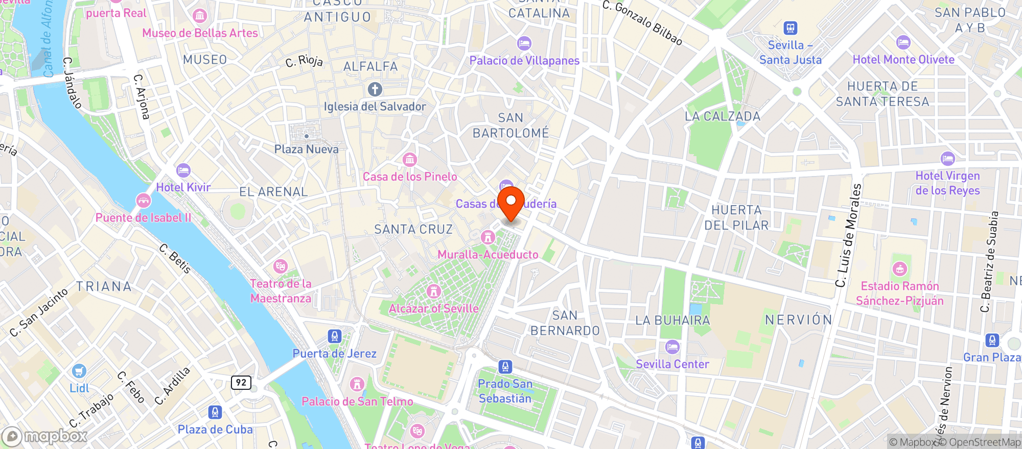 Map showing Modesto Tapas